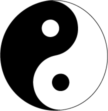 Taiji symbol representing the law of yin-yang